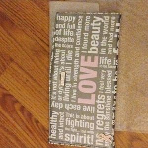 Miche" envelope size cancer gray/ pink/case. New.